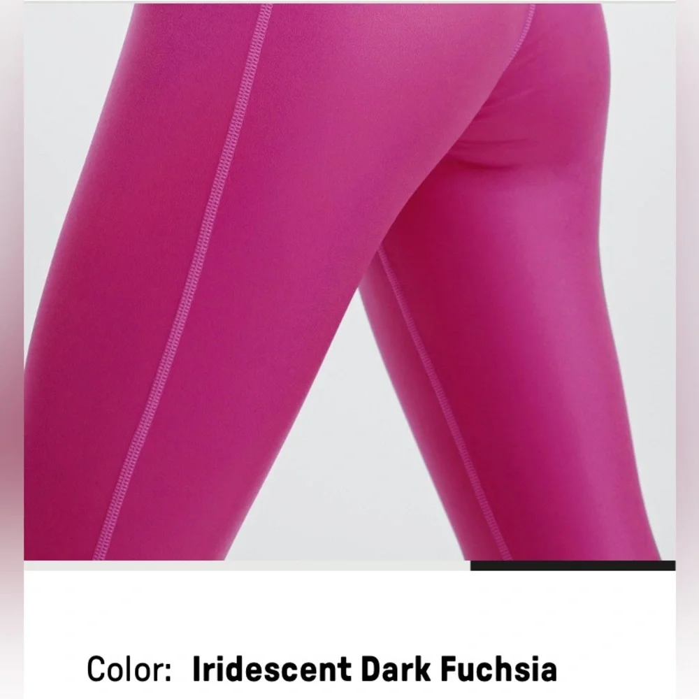 Fabletics Iridescent Dark Fuchsia High-Waisted 7/8 Luxe Legging | XS - Picture 5 of 13